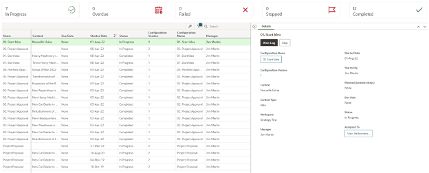 Monitor Workflow page